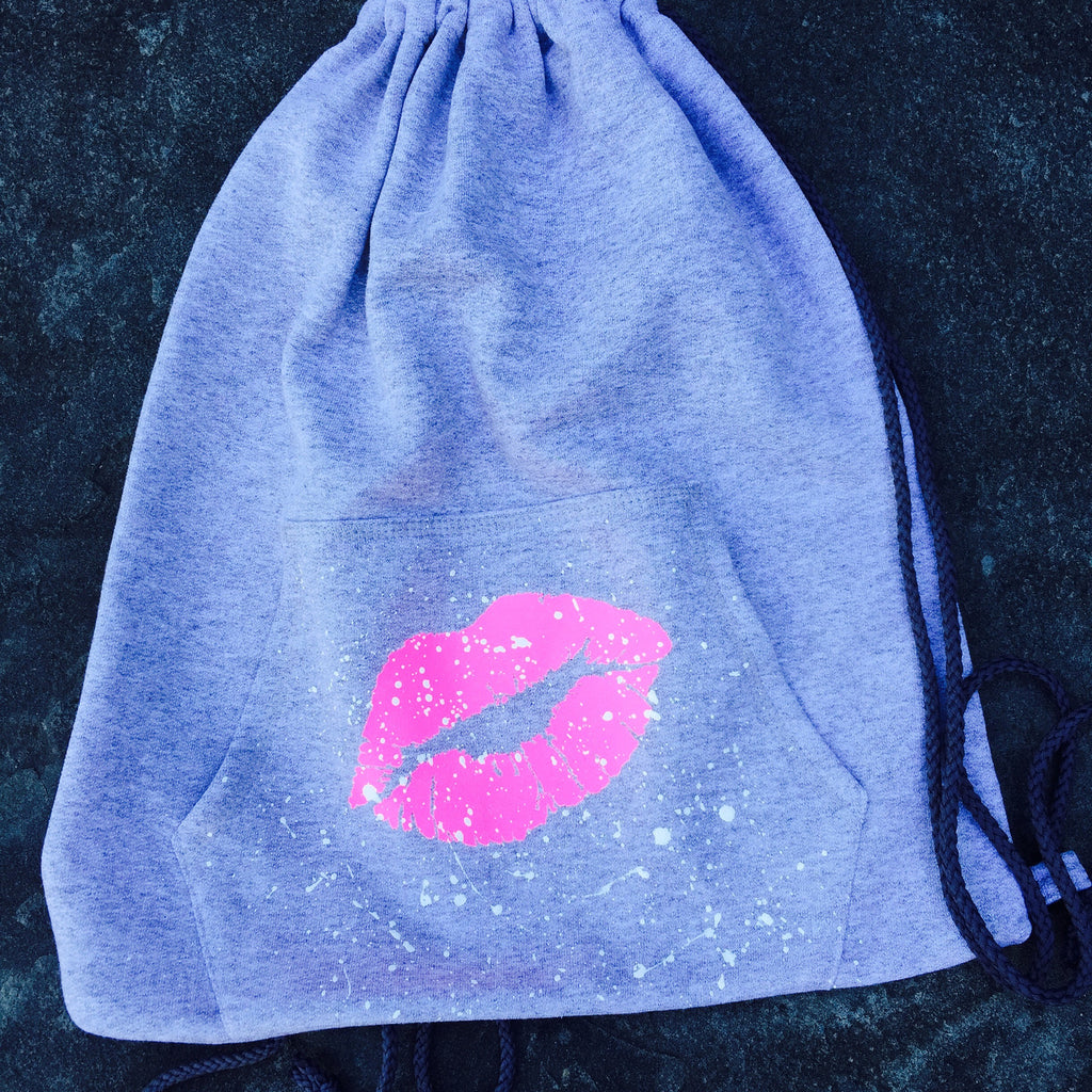 Custom splatter painted sweatshirt cinch sak bag – Splatitude